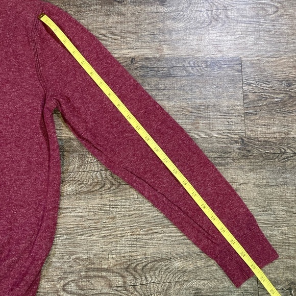 Banana Republic Burgundy Heather Cotton Yarn V-Neck Sweater Men’s M - Picture 7 of 8